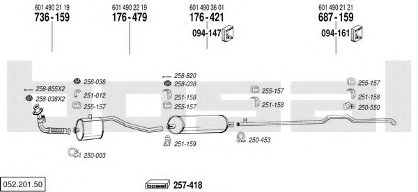 BOSAL 052.201.50 Exhaust System